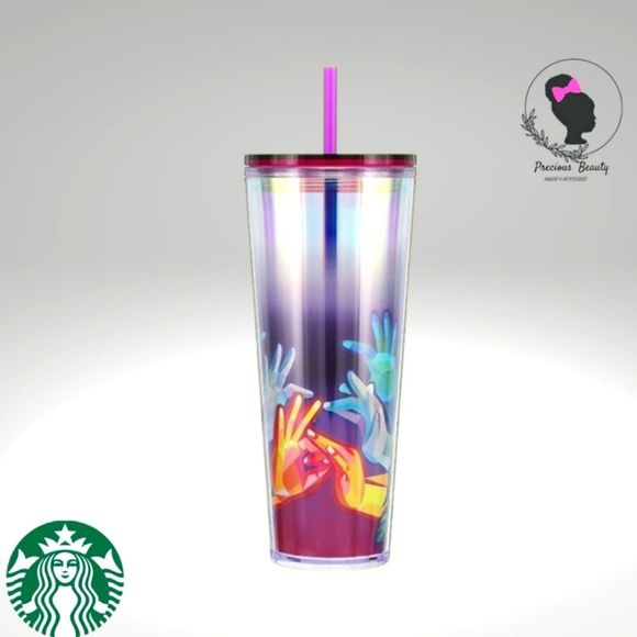 Starbucks ASL Sign Language Venti Tumbler by Artist Yiqiao Wang - Picture 1 of 5